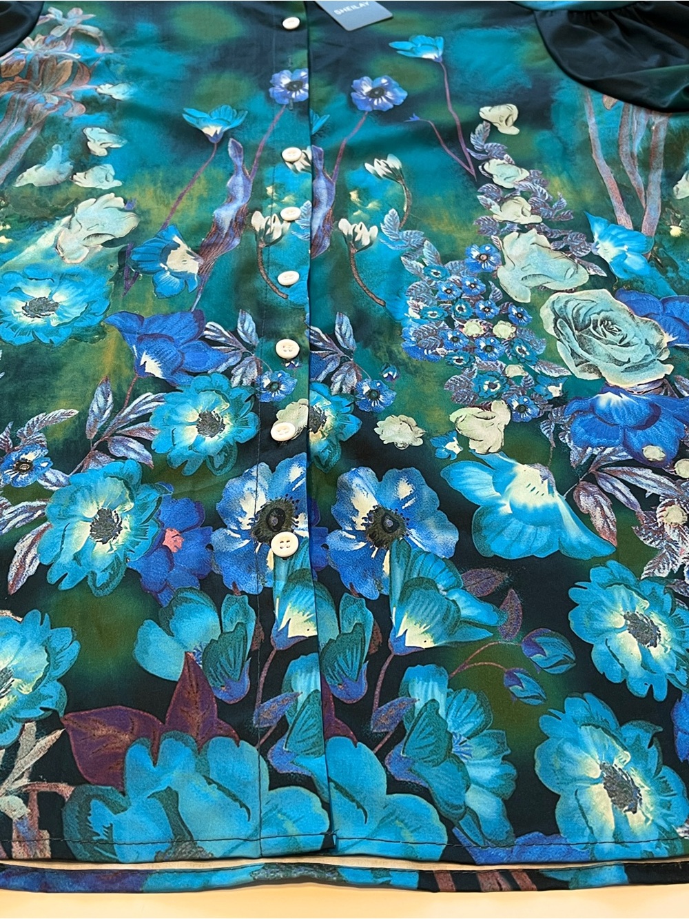 Sheilay women print Floral Button-Down Blouse size XXL Lightweight casual New - Picture 5 of 8